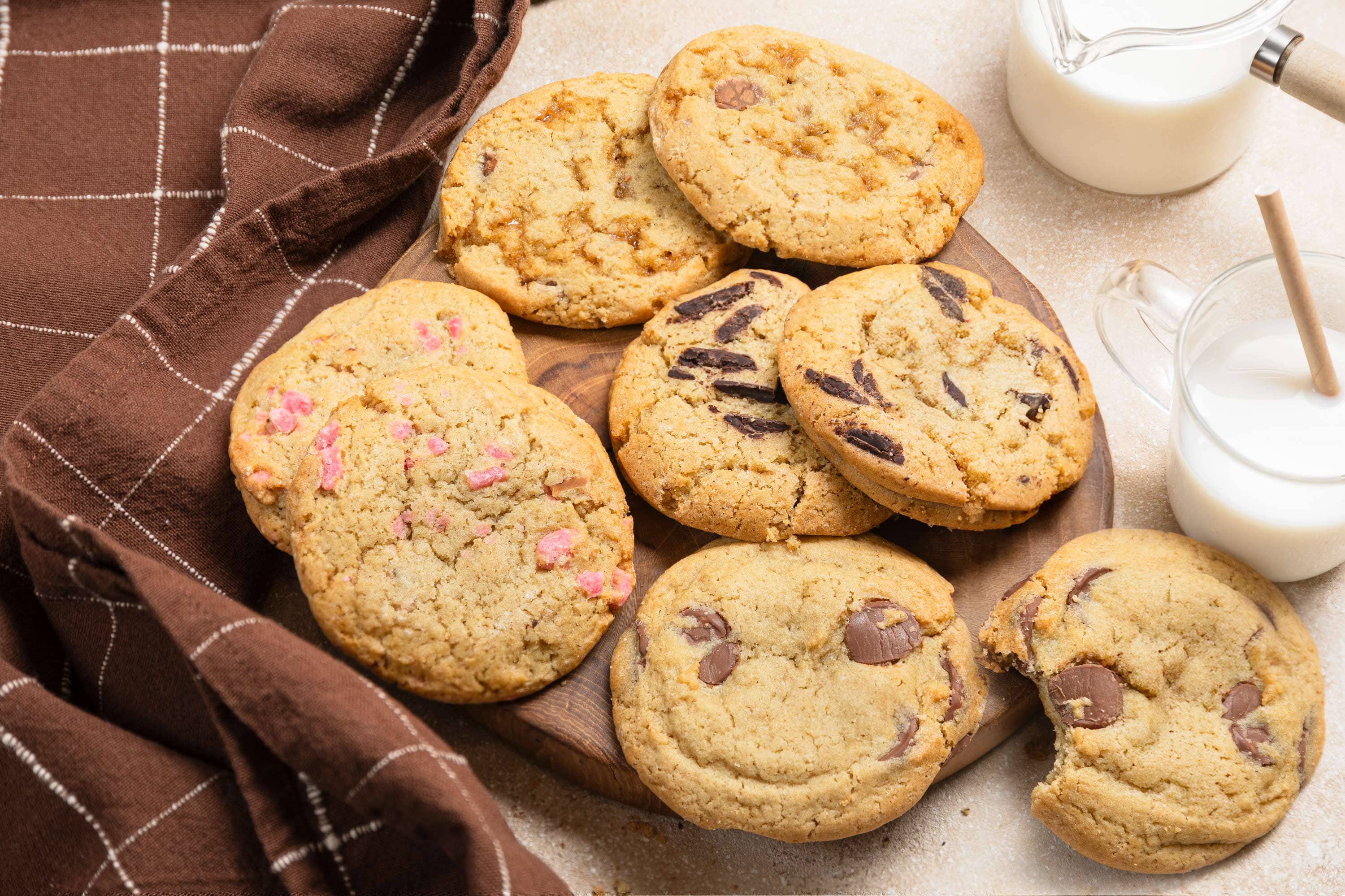 Lot de cookies avec plusieurs saveurs